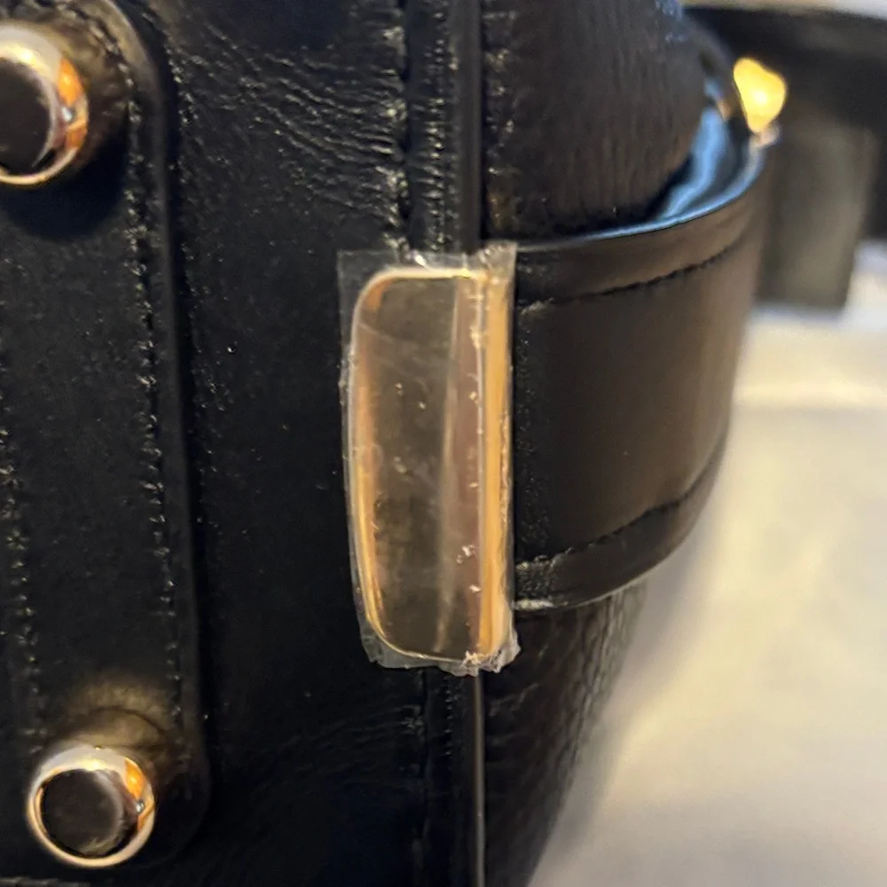 Coach Black Leather Shoulder Bag - Picture 4 of 11